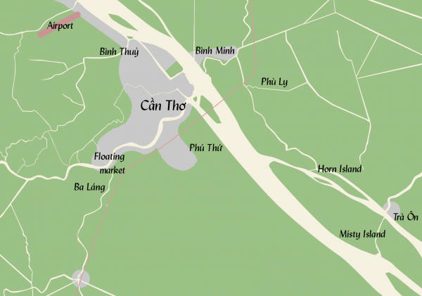 The area surrounding Cần Thơ